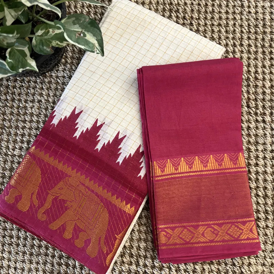 Traditional Sungudi Veldhari Saree